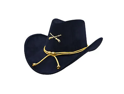 Civil War Officer Hat Gold Cord Cavalry Cowboy Western Cap Reenactment Costume • $19.95