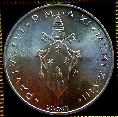 1973 ITALY Vatican Silver Coin Lire 500 UNC Pope Paolo VI • $9.99
