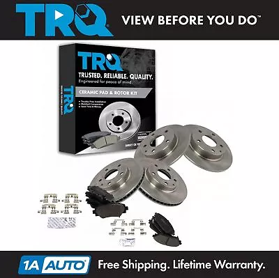 TRQ Front & Rear Premium Posi Ceramic Disc Brake Pads & Rotors Kit For Mazda 3 • $169.95