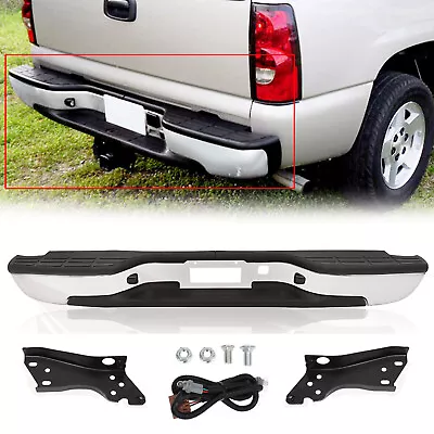 Complete Chrome Steel Rear Bumper For 1999-2006 Chevy Silverado GMC Sierra 1500 • $110.83