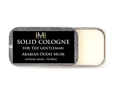 Solid Cologne For Men Arabian Oudh Musk After Shave Aftershave Balm 18ml Tin • £12.49