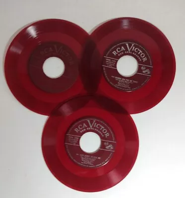 Red Vinyl Records DIY Craft Projects 7  45 RPM Decorations Art  • $6.99