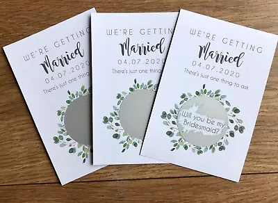 Set Of 3 Personalised Will You Be My Bridesmaid Maid Of Honour Scratch Card • £4.99