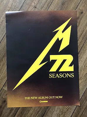 Metalica - 72 Seasons - Double-sided. Promo Poster Like New • £5