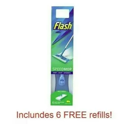 £19.59 • Buy Flash Speedmop+6 Free Refills OR Speedmop+12 Refills Set Wet Cloth Lemon Scent
