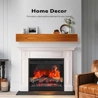 48'' Fireplace Mantel Wooden Wall Mounted Floating Shelf 9  Deep Solid Fir Wood • $69.99