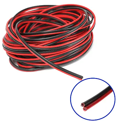 25m Loudspeaker Cable Red & Black 0.5mm Speaker Wire For Home Hi-Fi & Car Stereo • £7.19