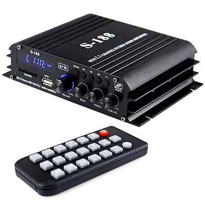 S-188 Mini Audio  Amplifier 2.1 Channel Digital BT Amplifier 40W*2+68W M4K3 • $53.49