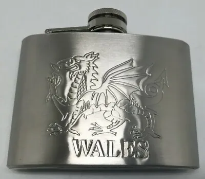 £7.99 • Buy Wales Dragon 6oz Hip Flask Stainless Steel 