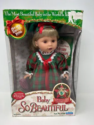 Vintage Playmates Baby So Beautiful Christmas Doll Blonde Brown Eyes • $29.99