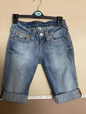 £12.99 • Buy Ladies True Religion Knee Length Shorts Size 24
