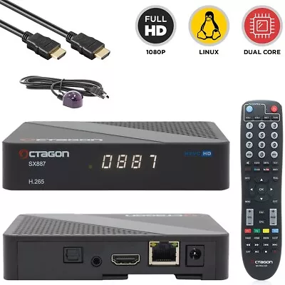 OCTAGON SX887 Full HD 1080p IP H.265 HDMI LAN Linux IP Receiver Black • £82.12