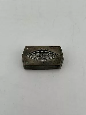 Vintage Antique Indian Design Engraved Brass Bronze Dye Mold Seal Stamp • $35