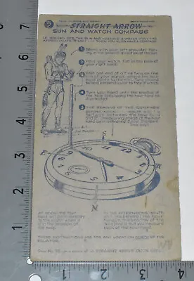 Vintage 1951 Nabisco Shredded Wheat Straight Arrow Book 3 Card 35 Sun Compass • $14.95