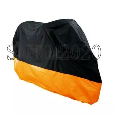 Orange Motorcycle Cover   Dust UV Moped Scooter Protector 190T L • $20.84