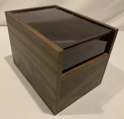 Vintage Wood CD File Photography Media Storage Box Bin Container • $24.99