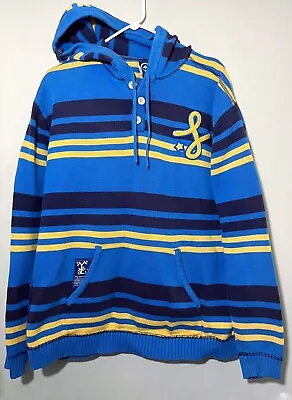 LRG Lifted Research Group Hoodie Size LARGE Hoodie Knit Sweatshirt Striped • $59.99