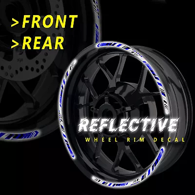 SH15 BLUE 17  Reflective Rim Wheel Sticker For Yamaha FZS 1000 01-16 15 14 13 12 • $41.80