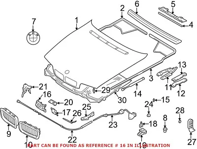 For BMW E38 Hood Safety Catch Lower Driver Left Engine Lid Bonnet Lock Latch OES • $111.74