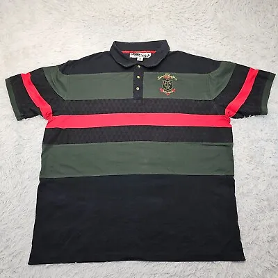 Mens Pelle Pelle Milano Multicolor Striped 100% Thick Cotton Rugby Polo 4XL • $25