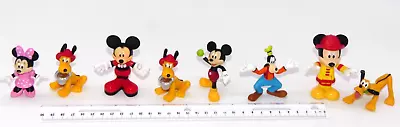 Lot Of Disney Mickey Mouse Figure Toy Figurine Minnie Goofy Pluto Dog • $14.36