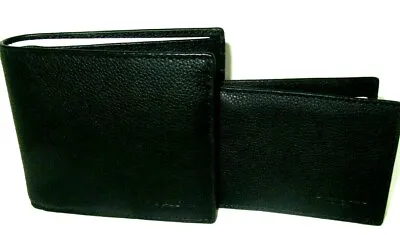 Coach F74991 Men's Compact ID 2 Piece Wallet Black Sport Calf Leather NWT $178 • $73.98