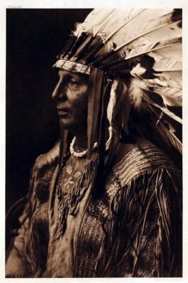 Native American Indian Chief White Shield Photo Art Print Picture • £4.50