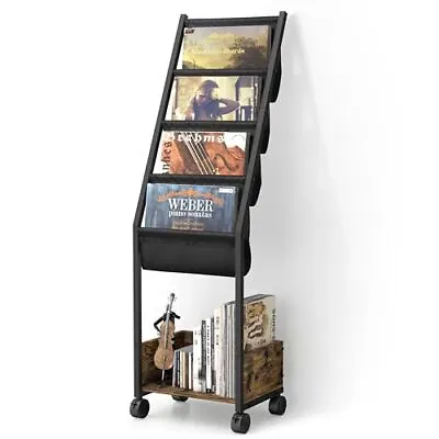 Vinyl Record Storage Record Holder Up To 150 Albums Record Stand With 4 Tier V • $80.80
