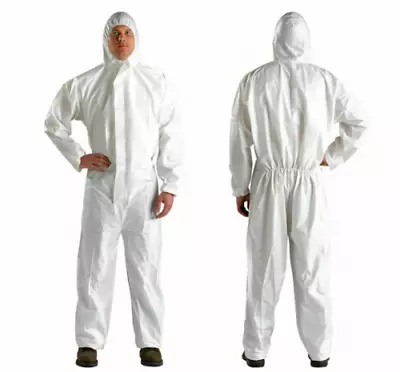 Protective Painting Suit White Indoor Outdoor Disposable Painting One Size New • £3.99