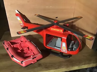 £9.95 • Buy Playmobil Rescue Helicopter Chopper And Dinghy Boat