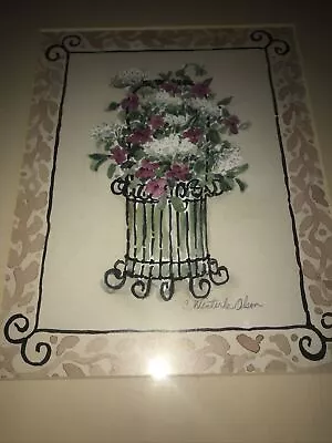 C. Winterle Olson - Floral - Print - Art - Signed - Flowers - Basket • $28