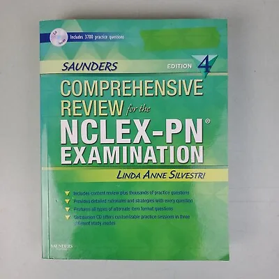 $30 • Buy Saunders Comprehensive Review For The NCLEX-PN Examination 4th Edition - ACCEPTA