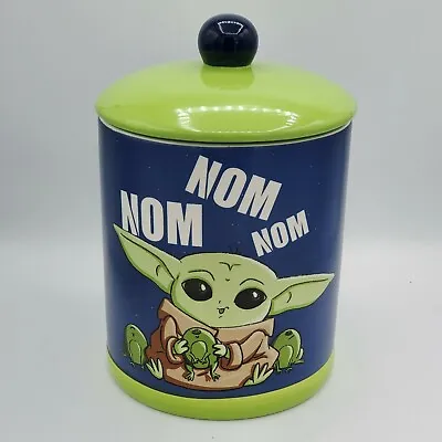 Disney Star Wars Baby Yoda Grogu Cookie Jar Ceramic Nom Nom The Mandalorian New • $28.79