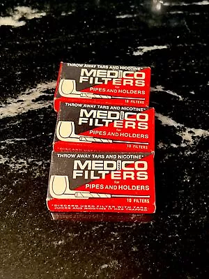 3 Pack Genuine Medico Filters Meerschaum Corncob Pipe  30 Filters Total • $9.99