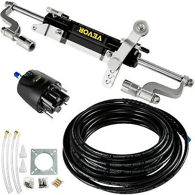 HK4200A-3 Hydraulic Outboard Steering System Kit 300HP 2x20ft Hose Cylinder Helm • $468.99