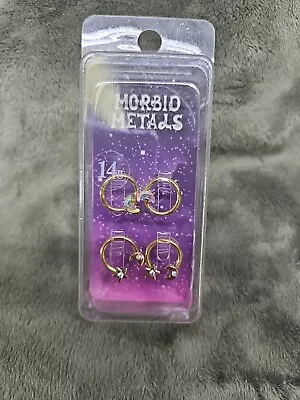 2 Pair MORBID METALS 14 GAUGE SPARKLE MOON STAR NEW NEVER USED • $13.50