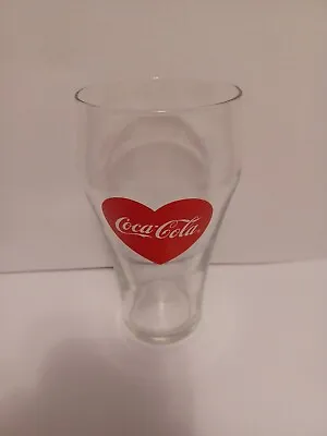 Vintage Coca-Cola Drinking Glass With Red Heart 6.5  Tall*FREE SHIPPING* • $13.99