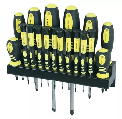 Mannesmann Screwdriver Set <> 18 Pcs <> Chrome Vanadium <> Magnetic Tips GS TUV  • £17.99