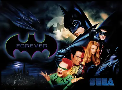 SEGA Batman Forever Pinball Machine Translite  Awesome ARTWORK CUSTOM • $84.95