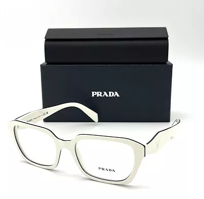 Prada PR 14ZV 12J1O1 White  / Demo Lens 52mm Eyeglasses • $129.95