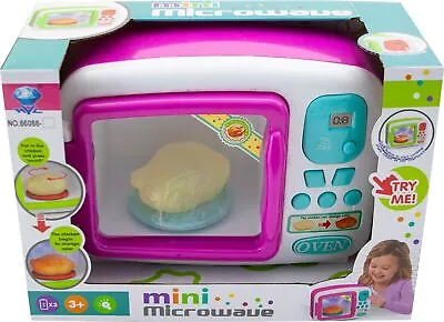 £10.99 • Buy Mini Microwave Set Kitchen Accessories Pretend Play Toy Girls Kids Xmas Gift New