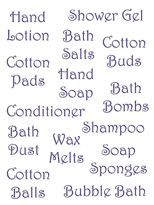 £1.95 • Buy Bathroom Decals - Vinyl Sticker Decals - Use For Jars / Boxes / Containers Etc