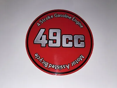 49cc 4 Stroke Motorized Bicycle Engine (Red) Decal • $6