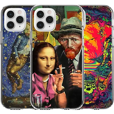 £11.28 • Buy Silicone Cover Case Van Gogh Mona Lisa Painting Parody Heaven Hell Earth Art