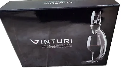  NEW Vinturi Deluxe Essential Wine Aerator Pourer And Tower Set - OPEN BOX • $31.95