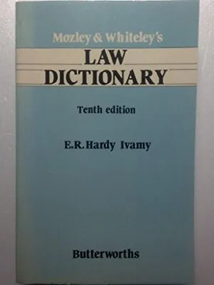 Law Dictionary By Mozley Herbert Newman Paperback Book The Cheap Fast Free Post • £4.27