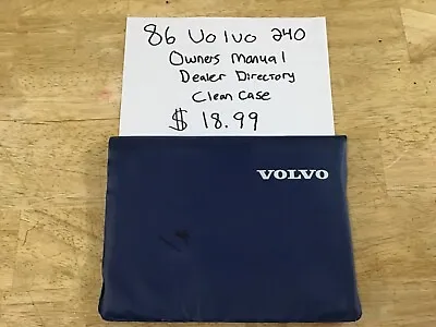 🇸🇪 1986 Volvo 240 All Models Oem Owners Manual & Dealer Directory+ Vinyl Case • $18.99