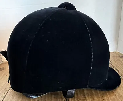 SEI Model: Victory Classic Black Velvet Riding Helmet Size M/L Equestrian • $15