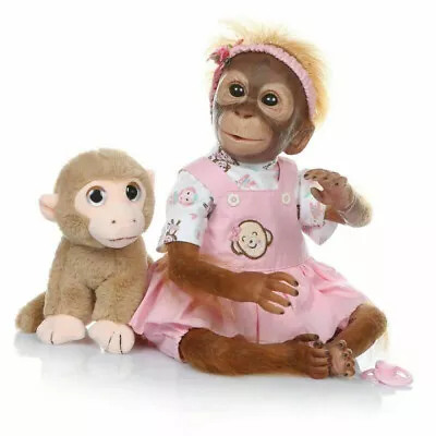 20  Reborn Dolls Baby Soft Vinyl Silicone Realistic Newborn Monkey Doll Gifts • £45.83