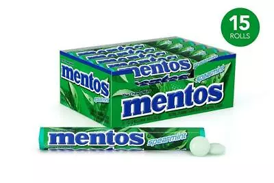 Mentos Chewy Mint Candy Roll Spearmint ( Pack Of 15 ) • $45.99